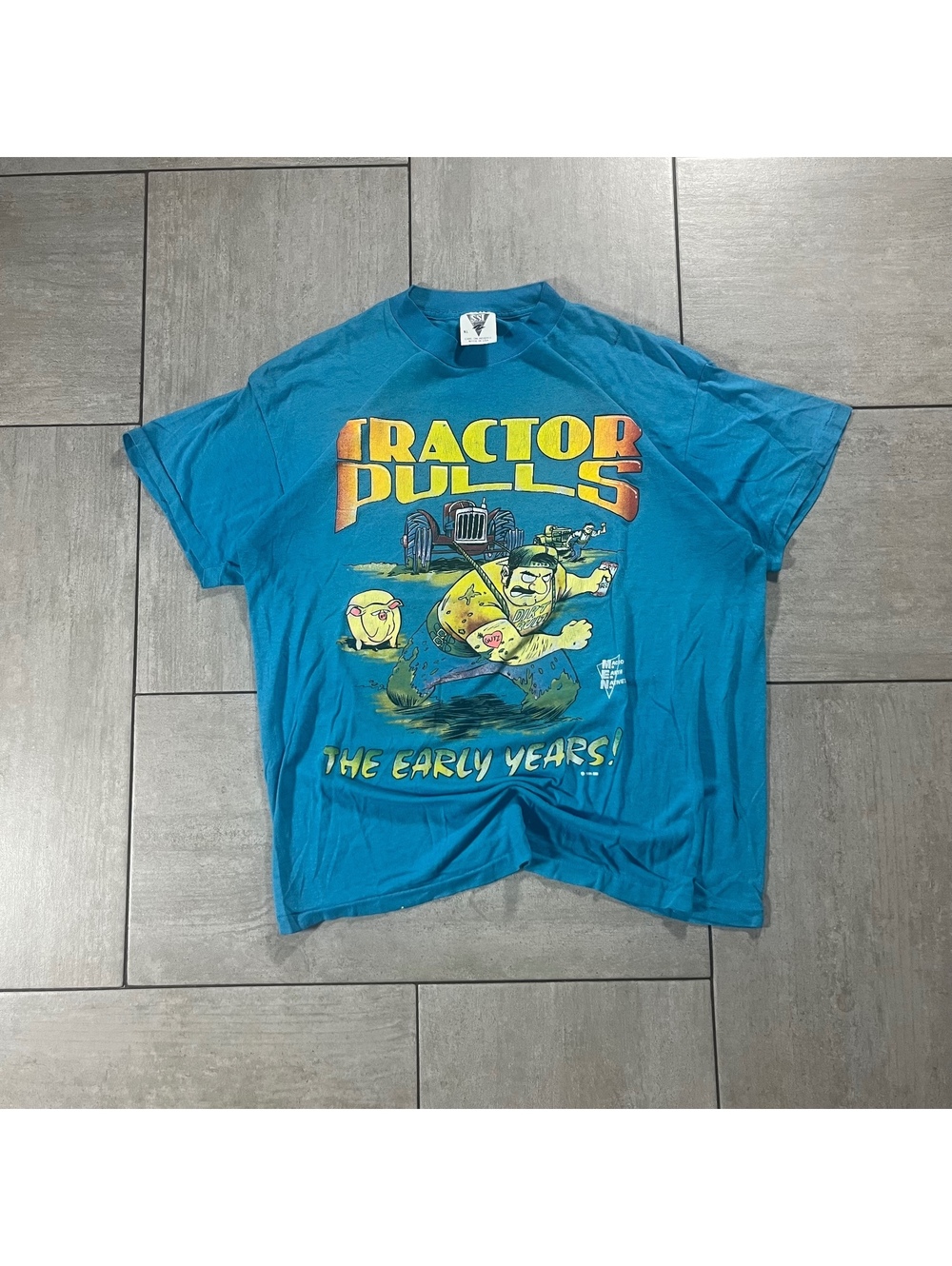Vintage SSY Tractor Pulls Graphic Tee Shirt XL